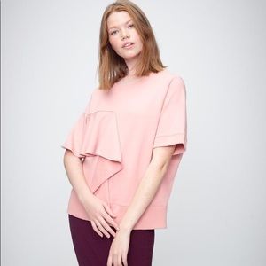 Universal Standard Ruda Flounce Sweatshirt In Rose